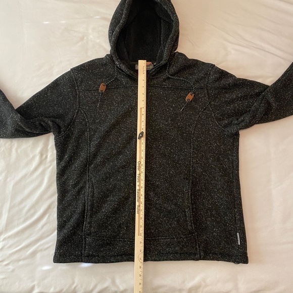 Free Country Men's Osprey Gray Black‎ Knit Hoodie Jacket Fleece Lined- XL - Picture 4 of 12